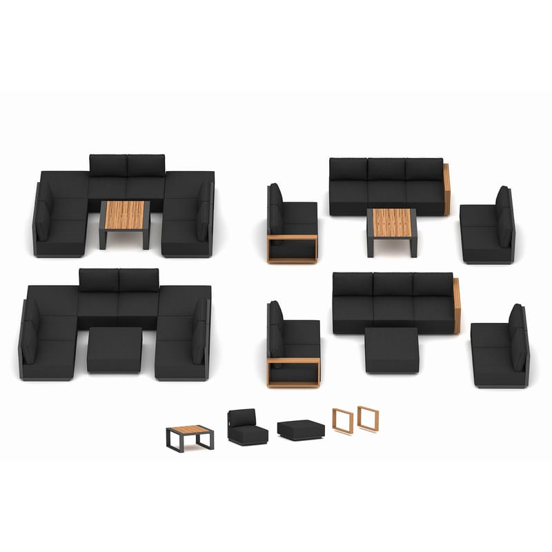 Sofabord HOME4YOU Fuller 83x83x42 cm - Grå - Havemøbler - Balkon - Balkonmøbler - Altanborde