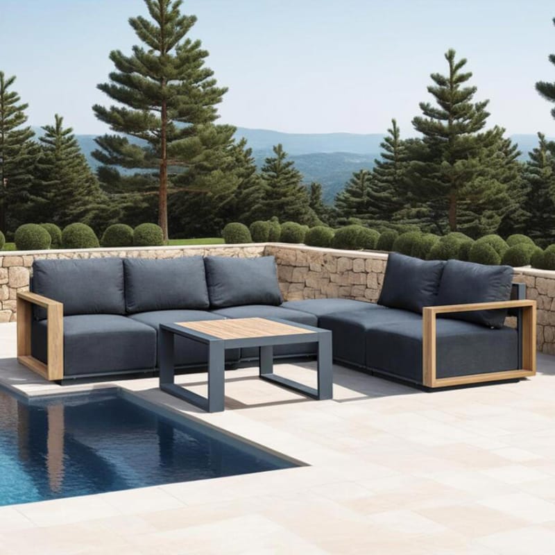 Sofabord HOME4YOU Fuller 83x83x42 cm - Grå - Havemøbler - Balkon - Balkonmøbler - Altanborde