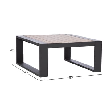 Sofabord HOME4YOU Fuller 83x83x42 cm - Grå - Havemøbler - Balkon - Balkonmøbler - Altanborde