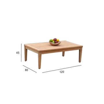 Sofabord HOME4YOU Maldive 120x80x45 cm teak - Brun - Havemøbler - Balkon - Balkonmøbler - Altanborde