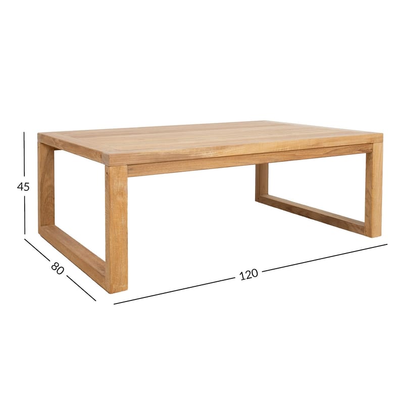 Sofabord HOME4YOU Serenity 120x80x45 cm Teak - Brun - Havemøbler - Balkon - Balkonmøbler - Altanborde