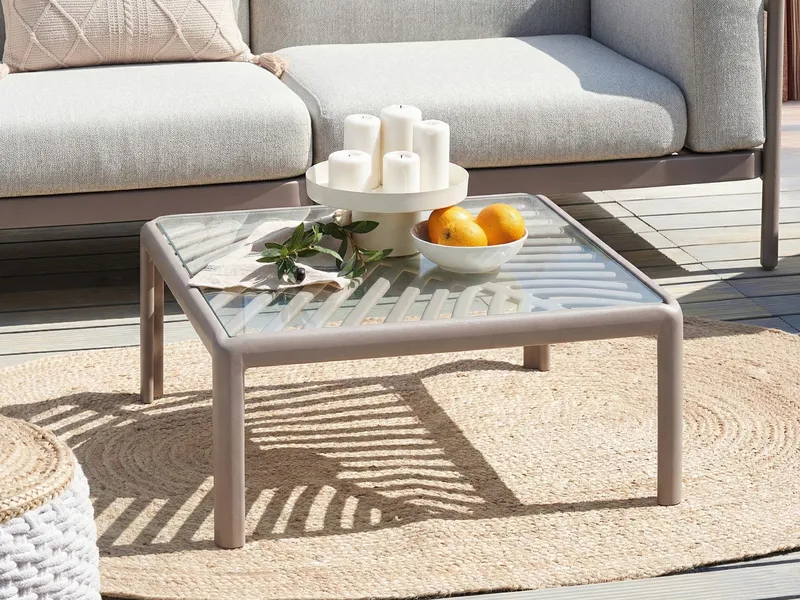 Sofabord udendørs Ferretti 69 cm - Grå/Beige - Havemøbler - Balkon - Balkonmøbler - Altanborde