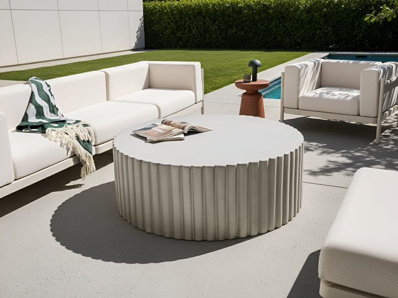 Sofabord udendørs Pozza 117 cm - Grå - Havemøbler - Balkon - Balkonmøbler - Altanborde