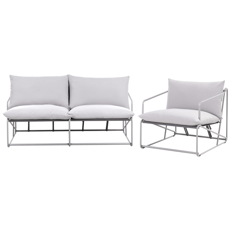 Sofagruppe udendørs 3-personers Ponte - Grå - Have - Udendørs miljø - Altan & terrasse - Altanmøbler