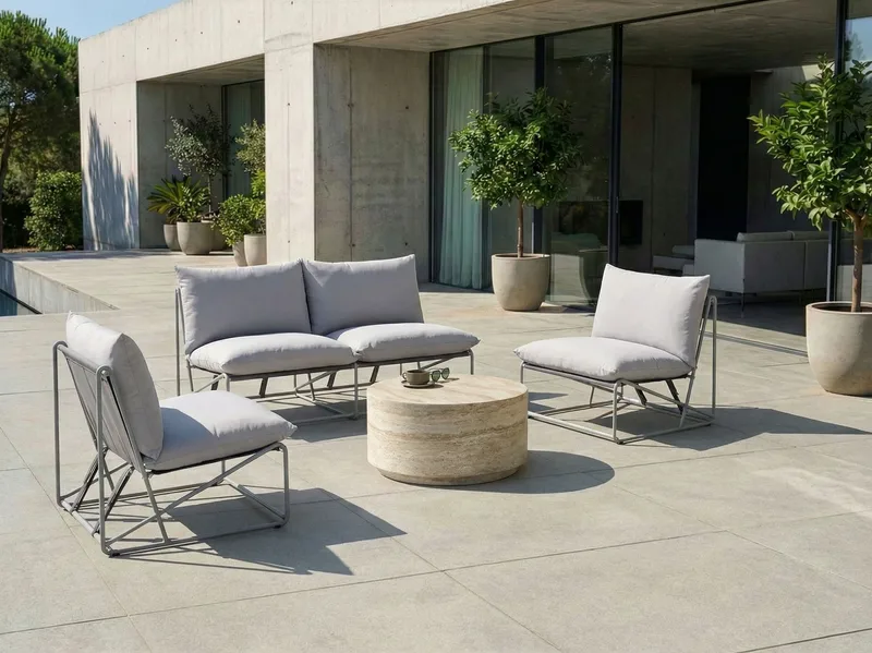 Sofagruppe udendørs 4-personers Pico - Grå - Have - Udendørs miljø - Altan & terrasse - Altanmøbler