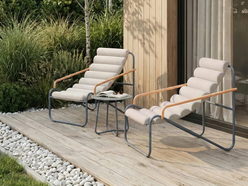 Sofagruppe udendørs med bord 2-personers Pasto - Grå/Beige - Havemøbler - Balkon - Balkonmøbler - Altansæt