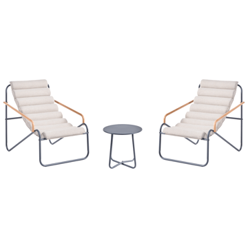 Sofagruppe udendørs med bord 2-personers Pasto - Grå/Beige - Havemøbler - Balkon - Balkonmøbler - Altansæt