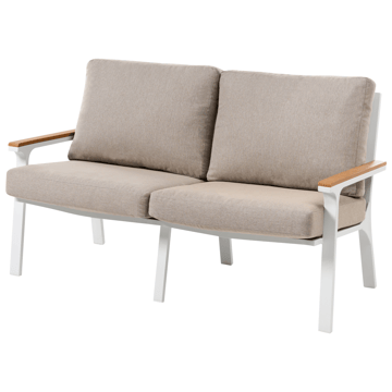 Sofagruppe udendørs med bord 4-personers Orero - Beige/Hvid/Brun - Havemøbler - Loungemøbler - Sofagrupper udendørs