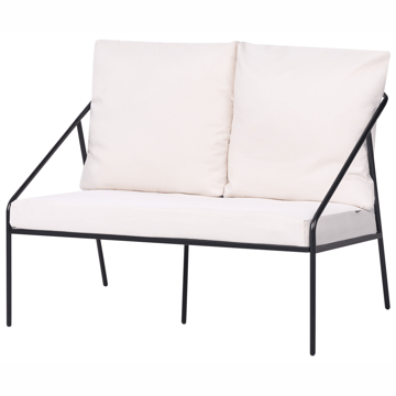 Sofagruppe udendørs med bord 4-personers Ustica - Sort/Hvid - Havemøbler - Loungemøbler - Sofagrupper udendørs