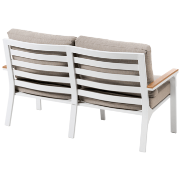 Sofagruppe udendørs med bord 4-personers Orero - Beige/Hvid/Brun - Havemøbler - Loungemøbler - Sofagrupper udendørs