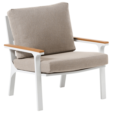 Sofagruppe udendørs med bord 4-personers Orero - Beige/Hvid/Brun - Havemøbler - Loungemøbler - Sofagrupper udendørs