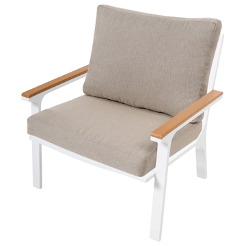 Sofagruppe udendørs med bord 4-personers Orero - Beige/Hvid/Brun - Havemøbler - Loungemøbler - Sofagrupper udendørs
