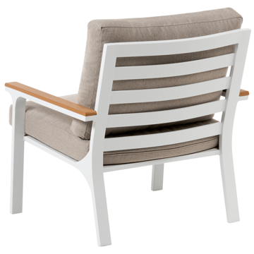 Sofagruppe udendørs med bord 4-personers Orero - Beige/Hvid/Brun - Havemøbler - Loungemøbler - Sofagrupper udendørs