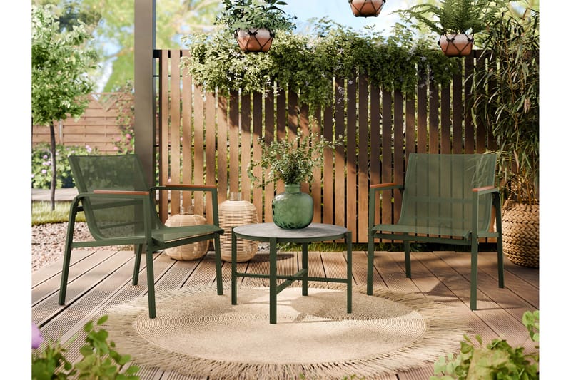 Southglen Cafésæt Udendørs - Grøn - Havemøbler - Balkon - Balkonmøbler - Altansæt