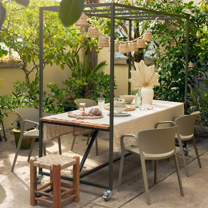 Spisebordsstol Bent udendørs - Grøn - Havemøbler - Balkon - Balkonmøbler - Altanstole