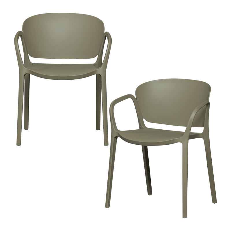 Spisebordsstol Bent udendørs - Grøn - Havemøbler - Balkon - Balkonmøbler - Altanstole