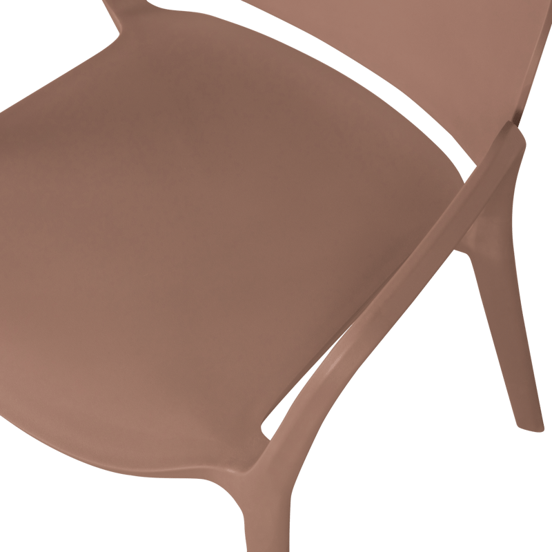 Spisebordsstol Bent udendørs - Laksefarvet - Havemøbler - Balkon - Balkonmøbler - Altanstole