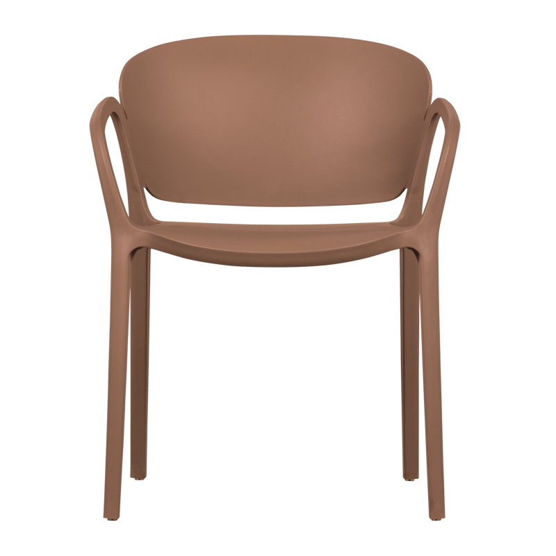 Spisebordsstol Bent udendørs - Laksefarvet - Havemøbler - Balkon - Balkonmøbler - Altanstole