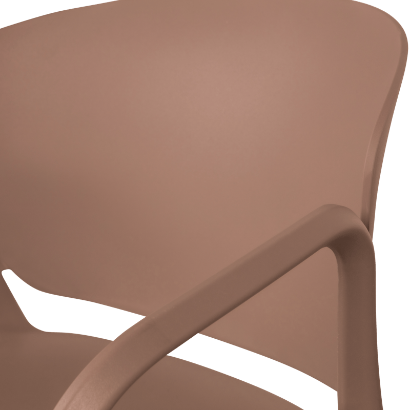 Spisebordsstol Bent udendørs - Laksefarvet - Havemøbler - Balkon - Balkonmøbler - Altanstole