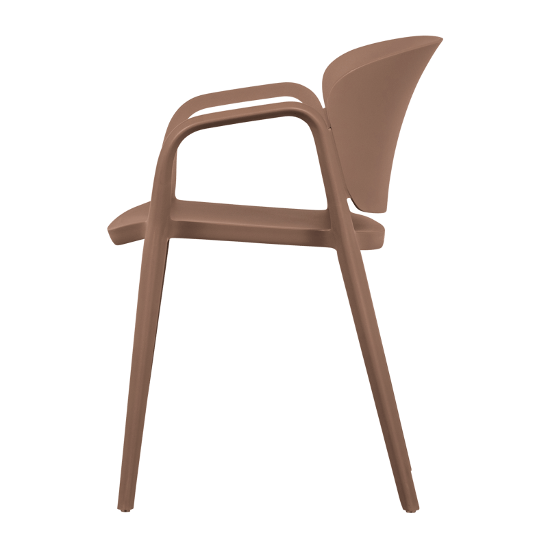 Spisebordsstol Bent udendørs - Laksefarvet - Havemøbler - Balkon - Balkonmøbler - Altanstole