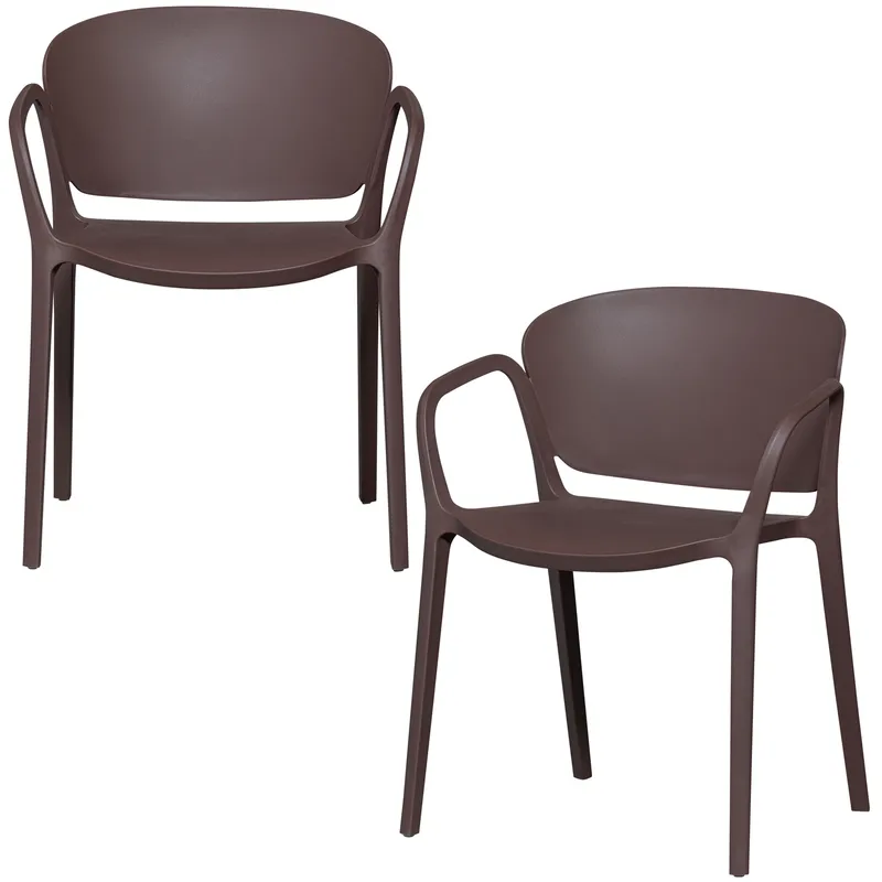 Spisebordsstol Bent udendørs - Lilla/Brun - Havemøbler - Balkon - Balkonmøbler - Altanstole