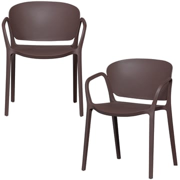 Spisebordsstol Bent udendørs - Lilla/Brun - Havemøbler - Balkon - Balkonmøbler - Altanstole