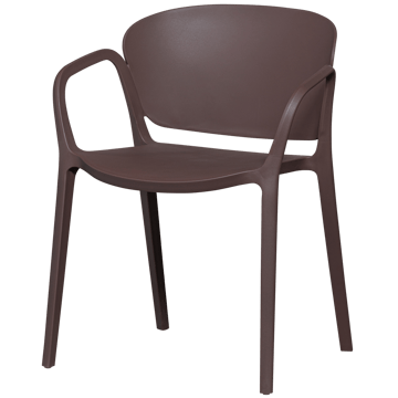 Spisebordsstol Bent udendørs - Lilla/Brun - Havemøbler - Balkon - Balkonmøbler - Altanstole