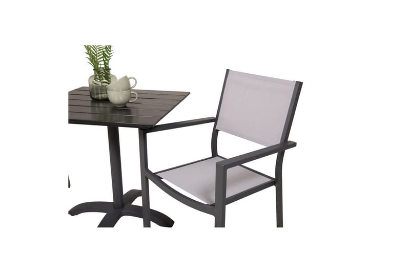Spisegruppe Colorado Cafébord 70x70 cm Sort med 2 stk. Copacabana Stole - Havemøbler - Balkon - Balkonmøbler - Altansæt