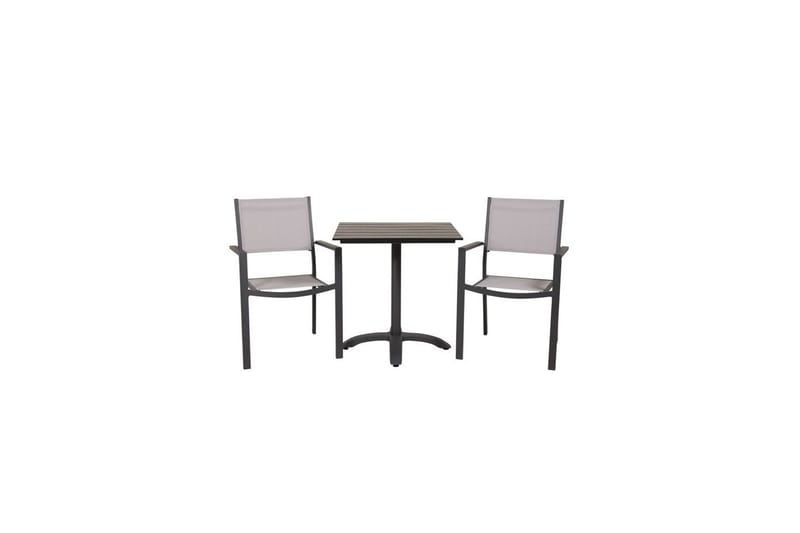 Spisegruppe Colorado Cafébord 70x70 cm Sort med 2 stk. Copacabana Stole - Havemøbler - Balkon - Balkonmøbler - Altansæt