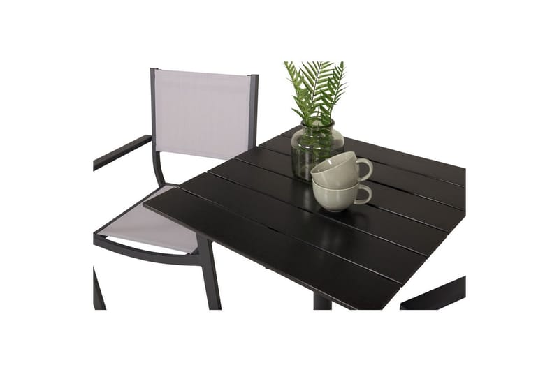 Spisegruppe Colorado Cafébord 70x70 cm Sort med 2 stk. Copacabana Stole - Havemøbler - Balkon - Balkonmøbler - Altansæt
