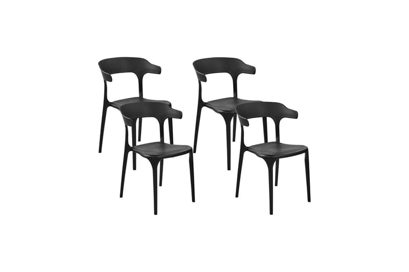 Squinzano Armstol 4 stk - Sort - Havemøbler - Balkon - Balkonmøbler - Altanstole