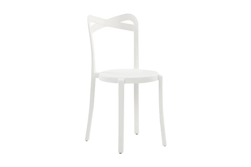 Stol 4 st hvid CAMOGLI - Hvid - Spisebordsstole udendørs - Altanstole