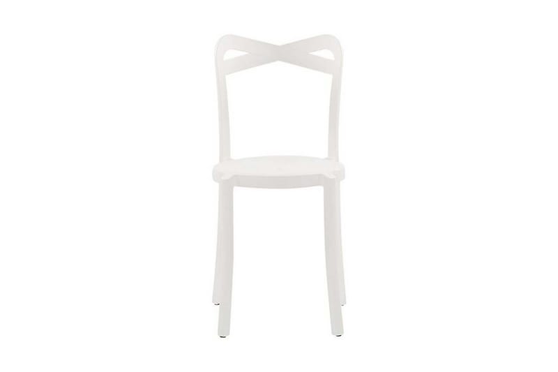 Stol 4 st hvid CAMOGLI - Hvid - Spisebordsstole udendørs - Altanstole