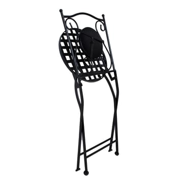 Stol HOME4YOU Checker sort metal - sort - Havemøbler - Balkon - Balkonmøbler - Altanstole