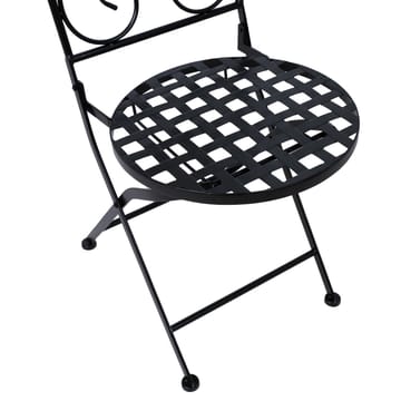 Stol HOME4YOU Checker sort metal - sort - Havemøbler - Balkon - Balkonmøbler - Altanstole