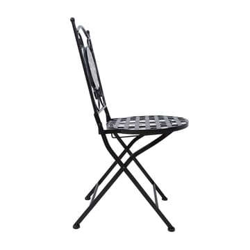 Stol HOME4YOU Checker sort metal - sort - Havemøbler - Balkon - Balkonmøbler - Altanstole