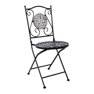 Stol HOME4YOU Checker sort metal - sort - Havemøbler - Balkon - Balkonmøbler - Altanstole