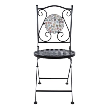 Stol HOME4YOU Checker sort metal - sort - Havemøbler - Balkon - Balkonmøbler - Altanstole