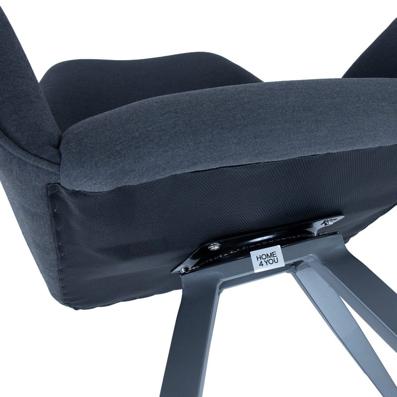 Stol HOME4YOU Columbus drejestol mørkegrå - mørkegrå - Havemøbler - Balkon - Balkonmøbler - Altanstole