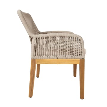 Stol HOME4YOU Florida 58x66x83 cm Akacie, beige - Beige - Havemøbler - Balkon - Balkonmøbler - Altanstole