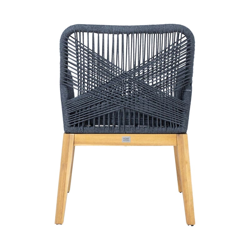 Stol HOME4YOU Florida 58x66x83 cm Akacie, entré - Grå - Havemøbler - Balkon - Balkonmøbler - Altanstole