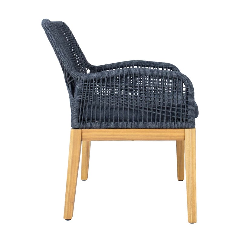 Stol HOME4YOU Florida 58x66x83 cm Akacie, entré - Grå - Havemøbler - Balkon - Balkonmøbler - Altanstole