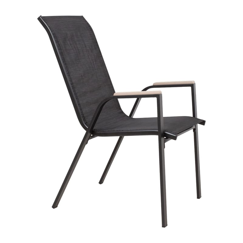 Stol HOME4YOU Galway Sort - Sort - Havemøbler - Balkon - Balkonmøbler - Altanstole