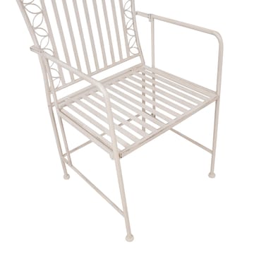Stol HOME4YOU Jasmine antikhvid metal - antik hvid - Havemøbler - Balkon - Balkonmøbler - Altanstole