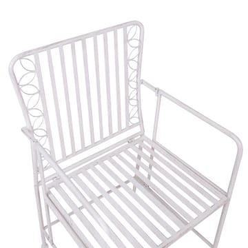 Stol HOME4YOU Jasmine antikhvid metal - antik hvid - Havemøbler - Balkon - Balkonmøbler - Altanstole