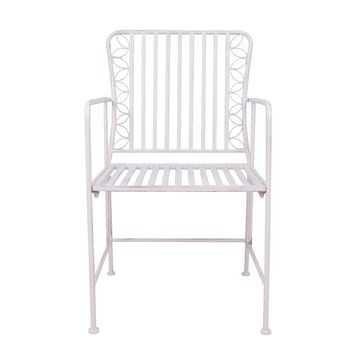 Stol HOME4YOU Jasmine antikhvid metal - antik hvid - Havemøbler - Balkon - Balkonmøbler - Altanstole