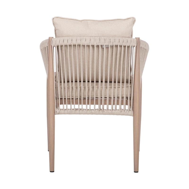 Stol HOME4YOU Medina 62x60x74 cm Beige - Beige - Havemøbler - Balkon - Balkonmøbler - Altanstole