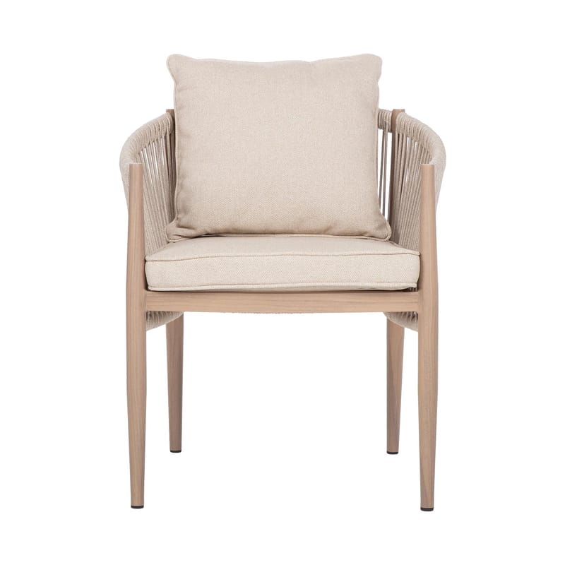 Stol HOME4YOU Medina 62x60x74 cm Beige - Beige - Havemøbler - Balkon - Balkonmøbler - Altanstole