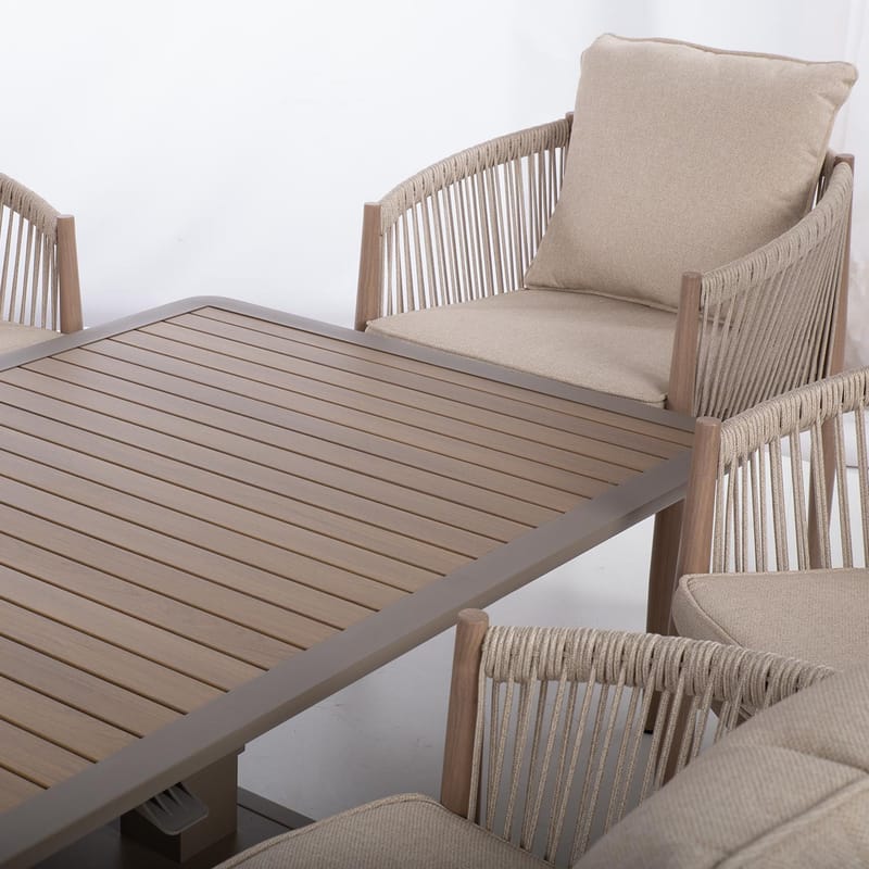 Stol HOME4YOU Medina 62x60x74 cm Beige - Beige - Havemøbler - Balkon - Balkonmøbler - Altanstole