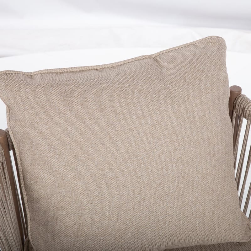 Stol HOME4YOU Medina 62x60x74 cm Beige - Beige - Havemøbler - Balkon - Balkonmøbler - Altanstole